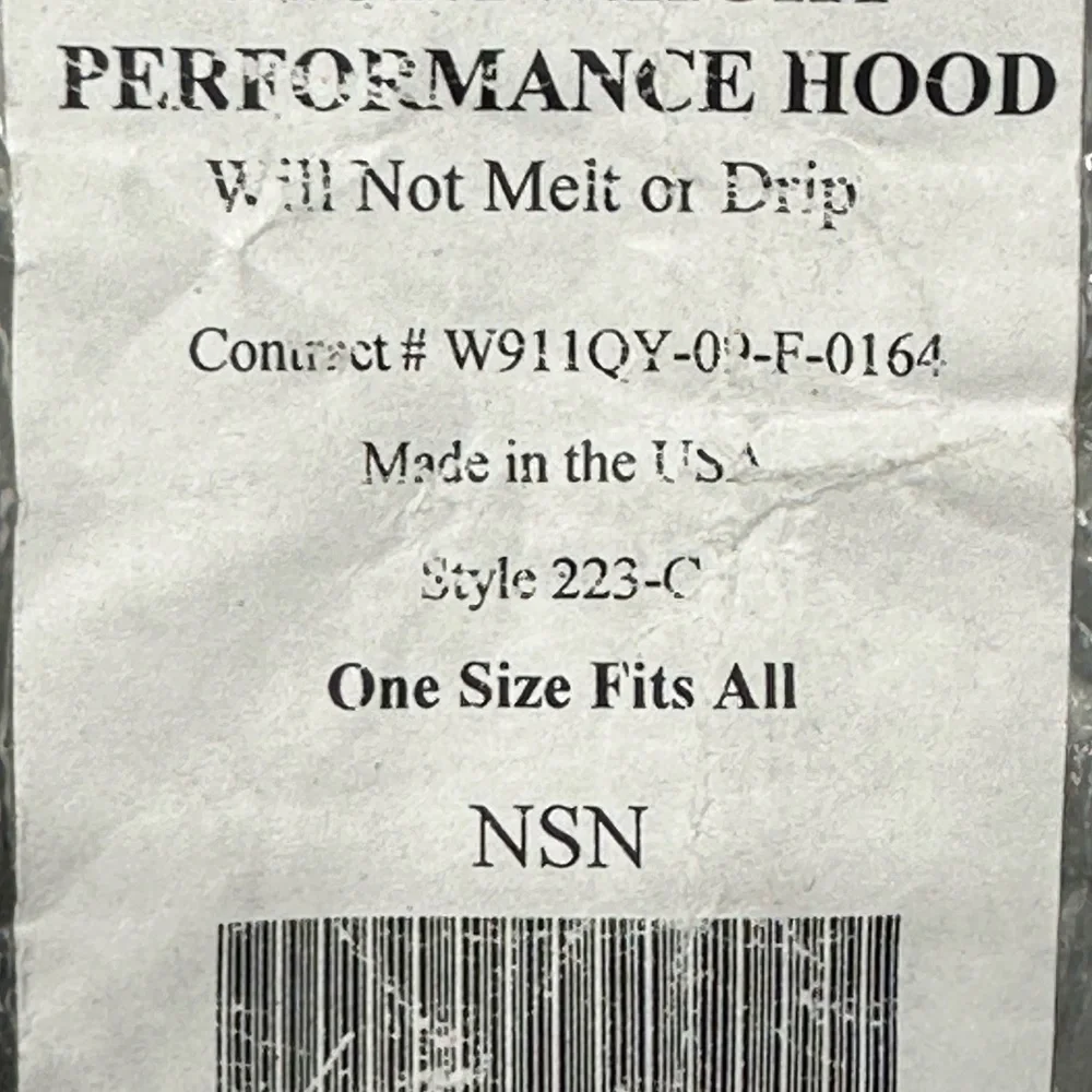 Elite Issue 223-C Fire Resistant Lightweight Performance Hood Gray Balaclava OSF